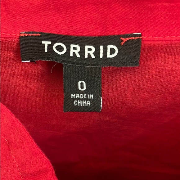 Torrid Red Jacket Casual Lightweight size 0 - Picture 3 of 6